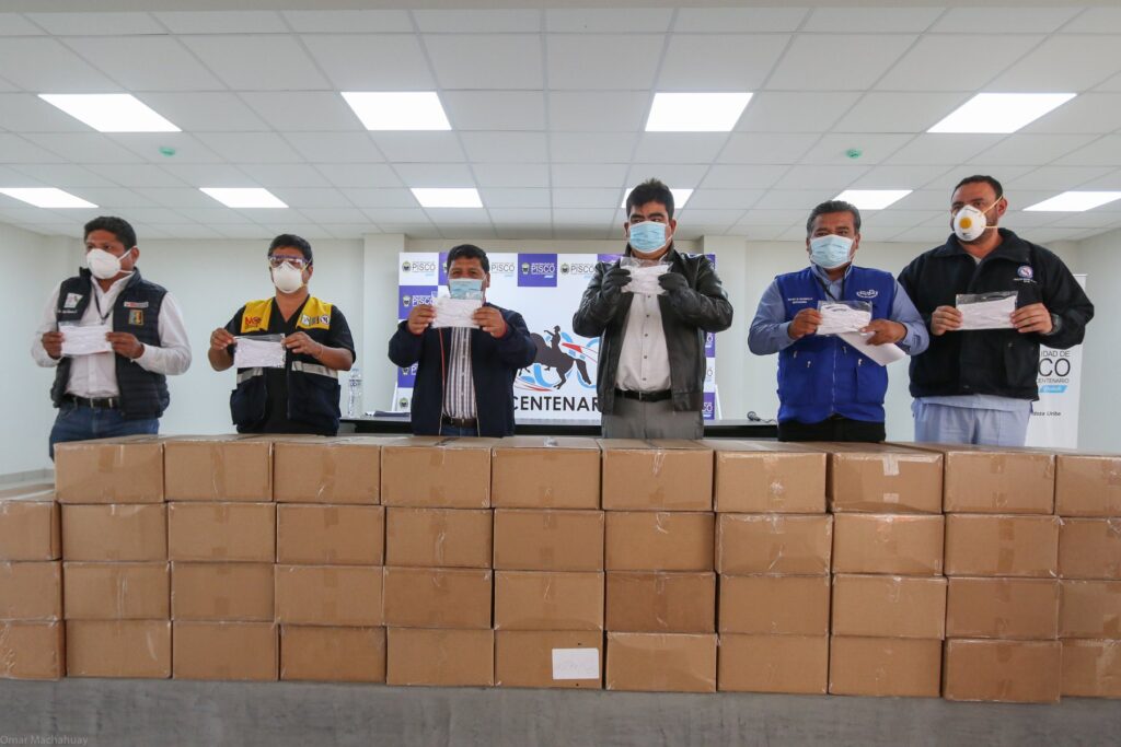 Diresa Ica entrega 40 mil 800 mascarillas comunitarias donados por el Minsa