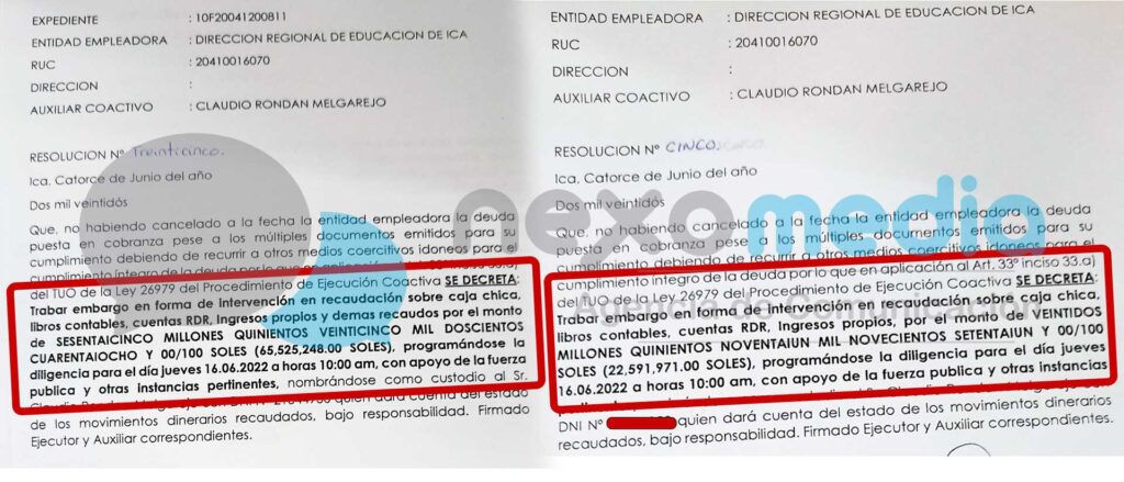 EsSalud embarga las cuentas de la Dirección Regional de Educación por deuda de S/ 87 millones