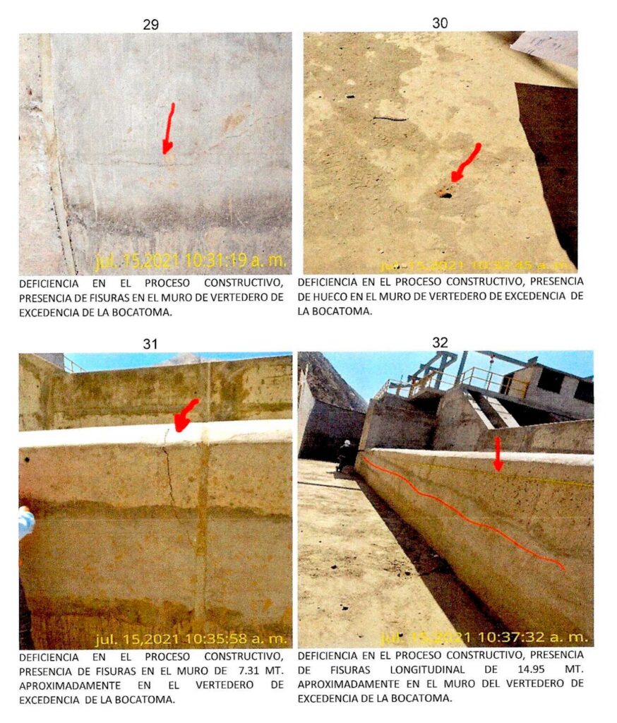 Graves y serias deficiencias detectan en la obra de afianzamiento hídrico en Palpa